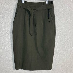 Elegant Olive Green Women's Skirt